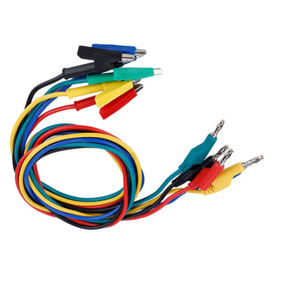 5pcs P1037 High Voltage 1M 4mm Banana Plug to Crocodile Clip Cable Test Leads For Multimeter