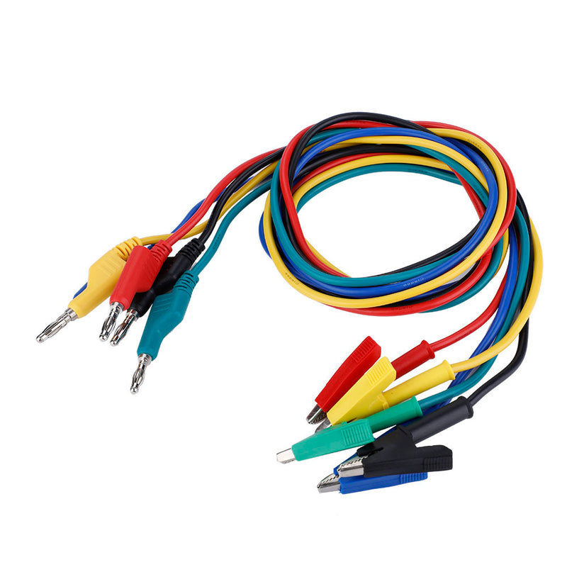 5pcs P1037 High Voltage 1M 4mm Banana Plug to Crocodile Clip Cable Test Leads For Multimeter