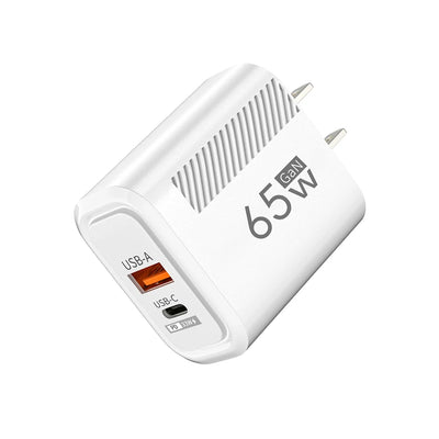 Total 65W USB Type C Fast Charger Quick Charge Phone Charger Adapter For iPhone 15 Xiaomi Samsung Huawei EU/US Plug Wall Charger