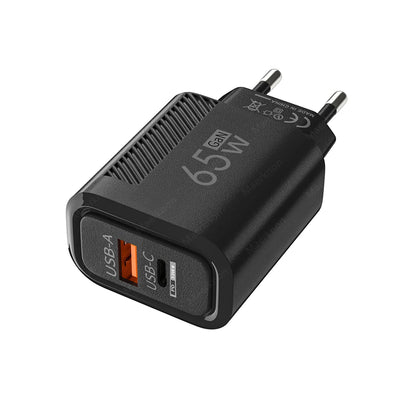 Total 65W USB Type C Fast Charger Quick Charge Phone Charger Adapter For iPhone 15 Xiaomi Samsung Huawei EU/US Plug Wall Charger