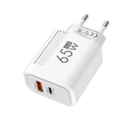 Total 65W USB Type C Fast Charger Quick Charge Phone Charger Adapter For iPhone 15 Xiaomi Samsung Huawei EU/US Plug Wall Charger