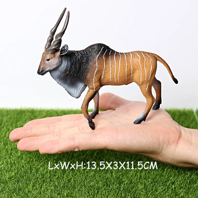 Realistic Wild Animal Kudu,Antelope Waterbuck,Merino sheep,Goat,Elk,Oryx Model figures Educational Collector Figurine Kids Toys