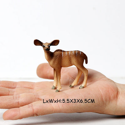 Realistic Wild Animal Kudu,Antelope Waterbuck,Merino sheep,Goat,Elk,Oryx Model figures Educational Collector Figurine Kids Toys