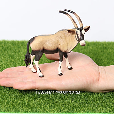 Realistic Wild Animal Kudu,Antelope Waterbuck,Merino sheep,Goat,Elk,Oryx Model figures Educational Collector Figurine Kids Toys