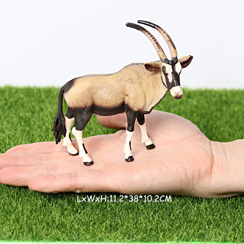 Realistic Wild Animal Kudu,Antelope Waterbuck,Merino sheep,Goat,Elk,Oryx Model figures Educational Collector Figurine Kids Toys