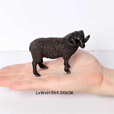 Realistic Wild Animal Kudu,Antelope Waterbuck,Merino sheep,Goat,Elk,Oryx Model figures Educational Collector Figurine Kids Toys
