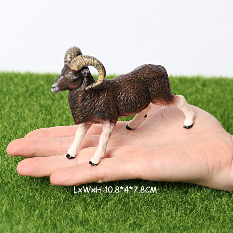 Realistic Wild Animal Kudu,Antelope Waterbuck,Merino sheep,Goat,Elk,Oryx Model figures Educational Collector Figurine Kids Toys