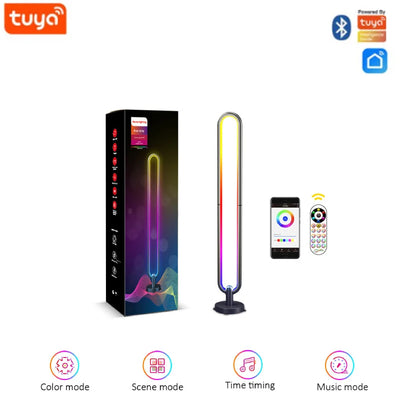 HIMOJO Tuya Nordic Minimalist Smart RGB Atmosphere Colorful Floor Lamp With Remote Control