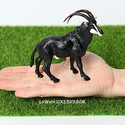 Realistic Wild Animal Kudu,Antelope Waterbuck,Merino sheep,Goat,Elk,Oryx Model figures Educational Collector Figurine Kids Toys