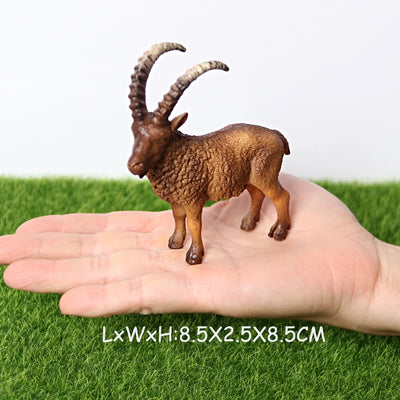 Realistic Wild Animal Kudu,Antelope Waterbuck,Merino sheep,Goat,Elk,Oryx Model figures Educational Collector Figurine Kids Toys