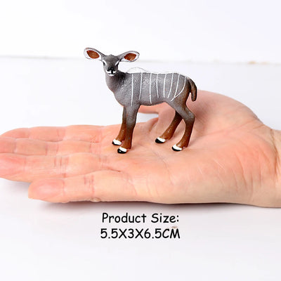 Realistic Wild Animal Kudu,Antelope Waterbuck,Merino sheep,Goat,Elk,Oryx Model figures Educational Collector Figurine Kids Toys