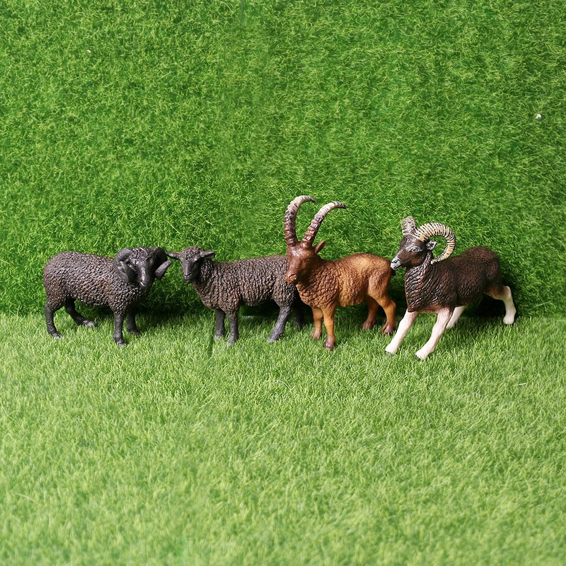 Realistic Wild Animal Kudu,Antelope Waterbuck,Merino sheep,Goat,Elk,Oryx Model figures Educational Collector Figurine Kids Toys