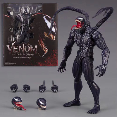SHF Venom 2 Action Figure Joint Movable Toys Venom Symbiont Change Face Statue Model Doll Collectible For Toy Gift