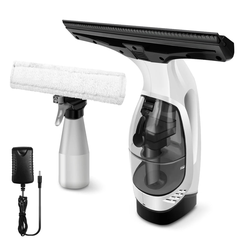 Cordless Window Vac Cleaner Rechargeable - 28cm Squeegee Element & 150ml Water Tank, Window Washer with 200ml Spray Bottle