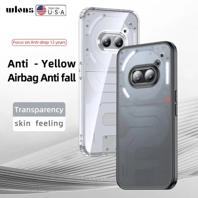 Matte Frosted & Transparent ice Crystal Shockproof Case for Nothing Phone 2a Plus 2a+ Phone2a Plus Rugged Protective Armor Cover