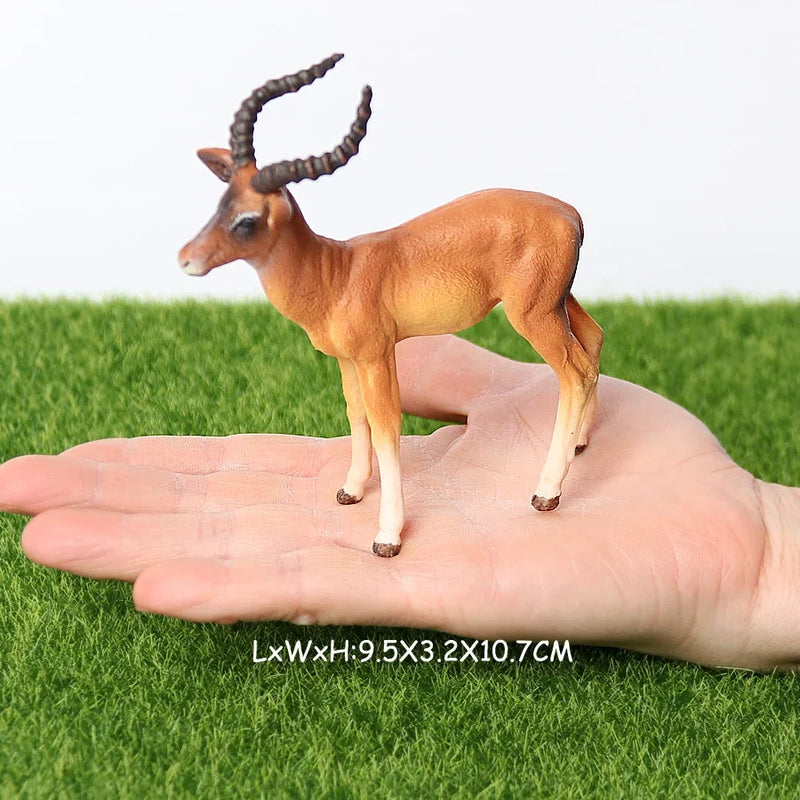 Realistic African Jungle Animals Figure Toy Antelopes,Greater Kudu,Elk,Kudu,Eland,Gazelle Model Figurines Educational Toys Gifts