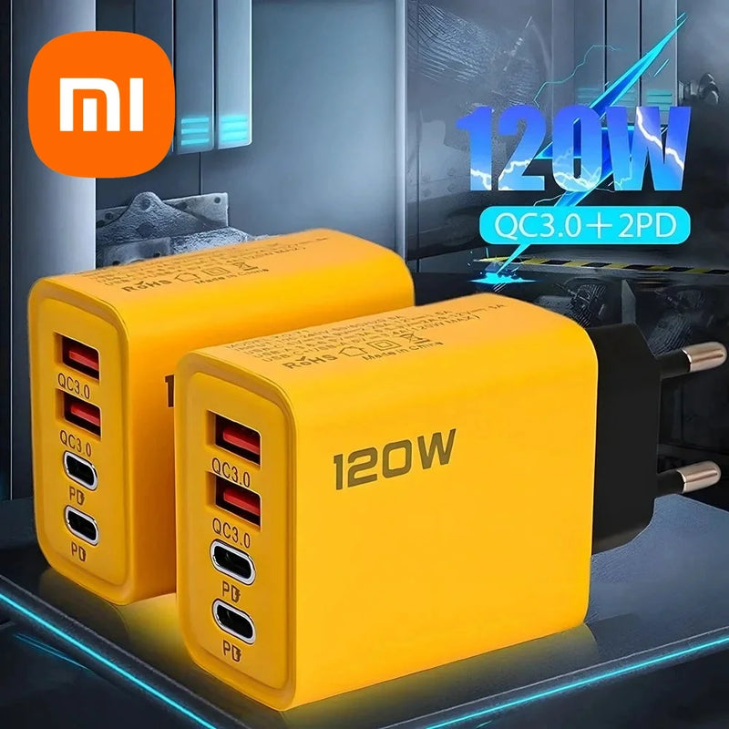 Xiaomi 4 Port USB C PD Charger Quick Charge 3.0 Type C USB Mobile Phone Charger Quick Charge Adapter For iPhone Samsung Huawei