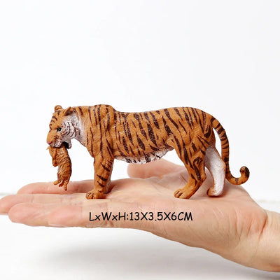 Realistic Jungle Animals Lions,Cheetah,panther,Toothed Tiger Model Figure Playset Educational Collections Toy Figurine for Kids