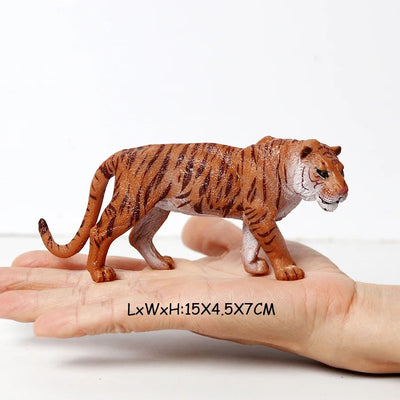 Realistic Jungle Animals Lions,Cheetah,panther,Toothed Tiger Model Figure Playset Educational Collections Toy Figurine for Kids