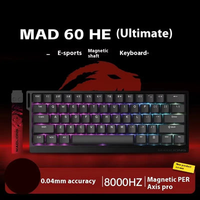 FGG Madlions Mad60 Mad68 He Mechanical Keyboard Magnetic Switch 8k Wired Rgb Hot Swap Custom Keyboard Esport Game Gift Accessory