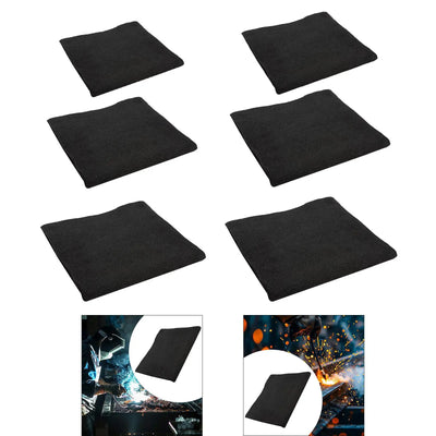 Fireproof Welding Blanket Heat Shield Black Flame Retardant Fabric Fire Resistant Pad