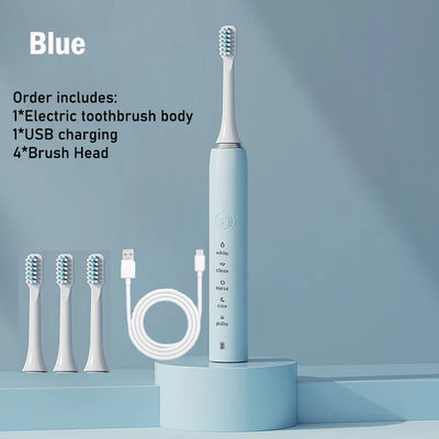 Sonic Electric Toothbrush Oral Care Whitening Clean Tooth Brush Rechargeable Automatic Powerful Timer Smart Toothbrush For Adult