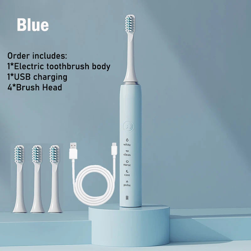 Sonic Electric Toothbrush Oral Care Whitening Clean Tooth Brush Rechargeable Automatic Powerful Timer Smart Toothbrush For Adult