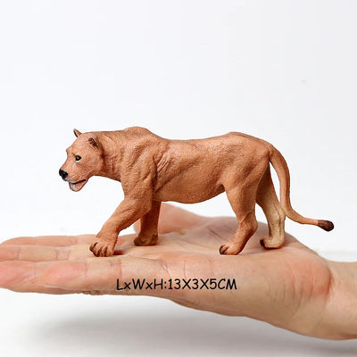 Realistic Jungle Animals Lions,Cheetah,panther,Toothed Tiger Model Figure Playset Educational Collections Toy Figurine for Kids