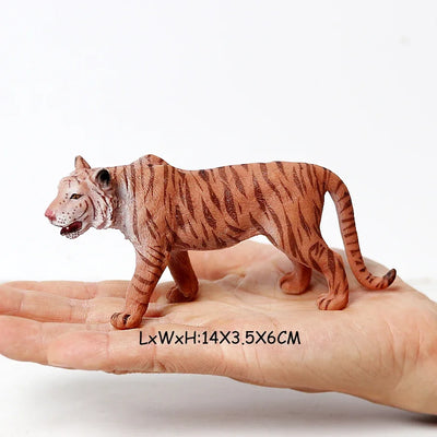 Realistic Jungle Animals Lions,Cheetah,panther,Toothed Tiger Model Figure Playset Educational Collections Toy Figurine for Kids
