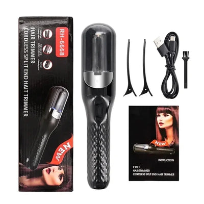 Rechargeable Cordless Split Hair Trimmer Hair Split Ends Trimmer Remover Damaged Hair Repair Hair Care Treatment Portable Home