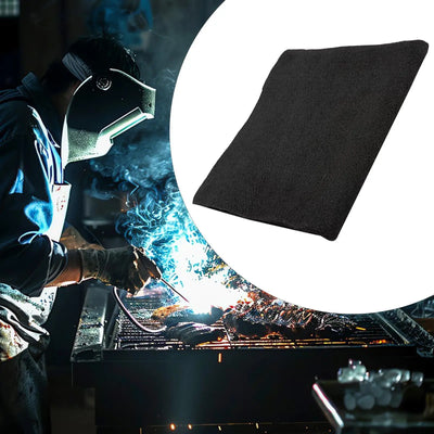 Fireproof Welding Blanket Heat Shield Black Flame Retardant Fabric Fire Resistant Pad