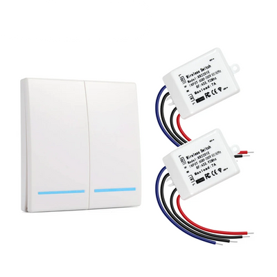 GERMA 433Mhz 86 Type Portable RF Wireless Switch Light Remote Control Switch AC 110V 220V Receiver Smart Switch Wall Panel
