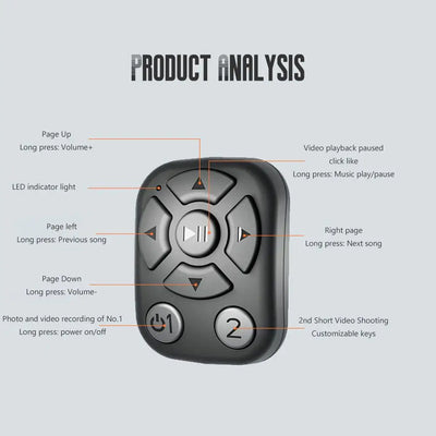 Auto Clicker Remote Control Page Turner Automatic Continuous Click Device Wireless Selfie Button Scrolling Button Fingertip