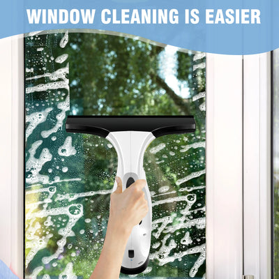 Cordless Window Vac Cleaner Rechargeable - 28cm Squeegee Element & 150ml Water Tank, Window Washer with 200ml Spray Bottle