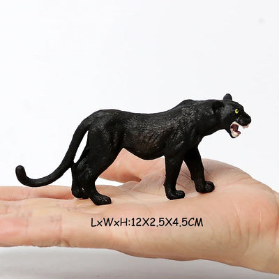 Realistic Jungle Animals Lions,Cheetah,panther,Toothed Tiger Model Figure Playset Educational Collections Toy Figurine for Kids