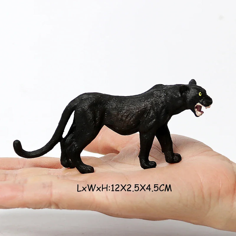 Realistic Jungle Animals Lions,Cheetah,panther,Toothed Tiger Model Figure Playset Educational Collections Toy Figurine for Kids