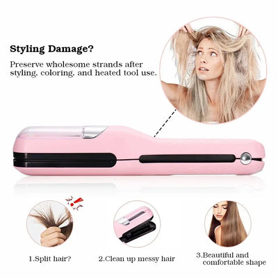 Rechargeable Cordless Split Hair Trimmer, Hair Split Ends Trimmer, Remover Damaged Hair, Repair Hair Care TreatmentColor