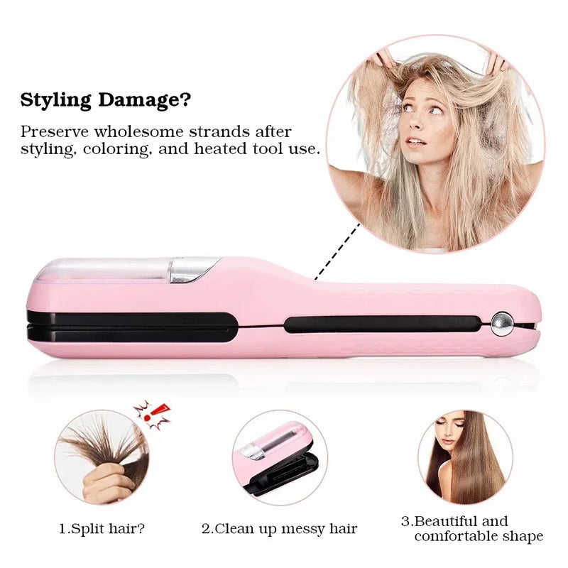Rechargeable Cordless Split Hair Trimmer, Hair Split Ends Trimmer, Remover Damaged Hair, Repair Hair Care TreatmentColor
