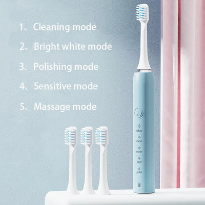 Sonic Electric Toothbrush Oral Care Whitening Clean Tooth Brush Rechargeable Automatic Powerful Timer Smart Toothbrush For Adult