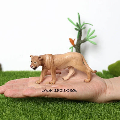 Realistic Jungle Animals Lions,Cheetah,panther,Toothed Tiger Model Figure Playset Educational Collections Toy Figurine for Kids