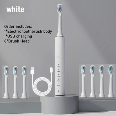 Sonic Electric Toothbrush Oral Care Whitening Clean Tooth Brush Rechargeable Automatic Powerful Timer Smart Toothbrush For Adult