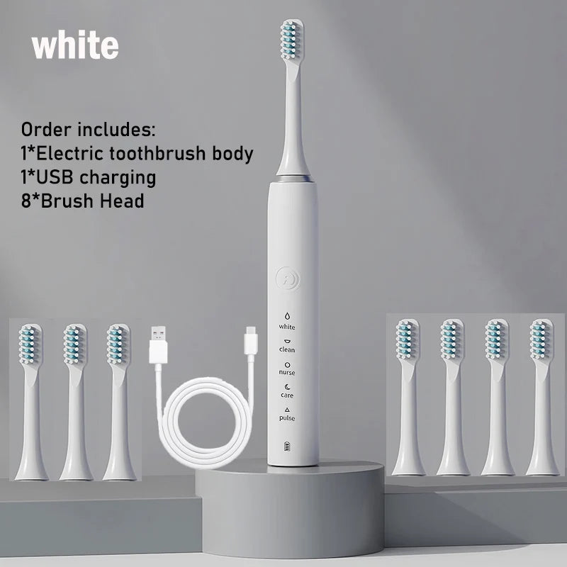 Sonic Electric Toothbrush Oral Care Whitening Clean Tooth Brush Rechargeable Automatic Powerful Timer Smart Toothbrush For Adult