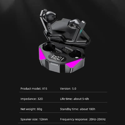 X15 Tws Wireless Bluetooth Earphone in Ear Headphones Blutooth Hearing Aids Sport Gamer Headset Phone