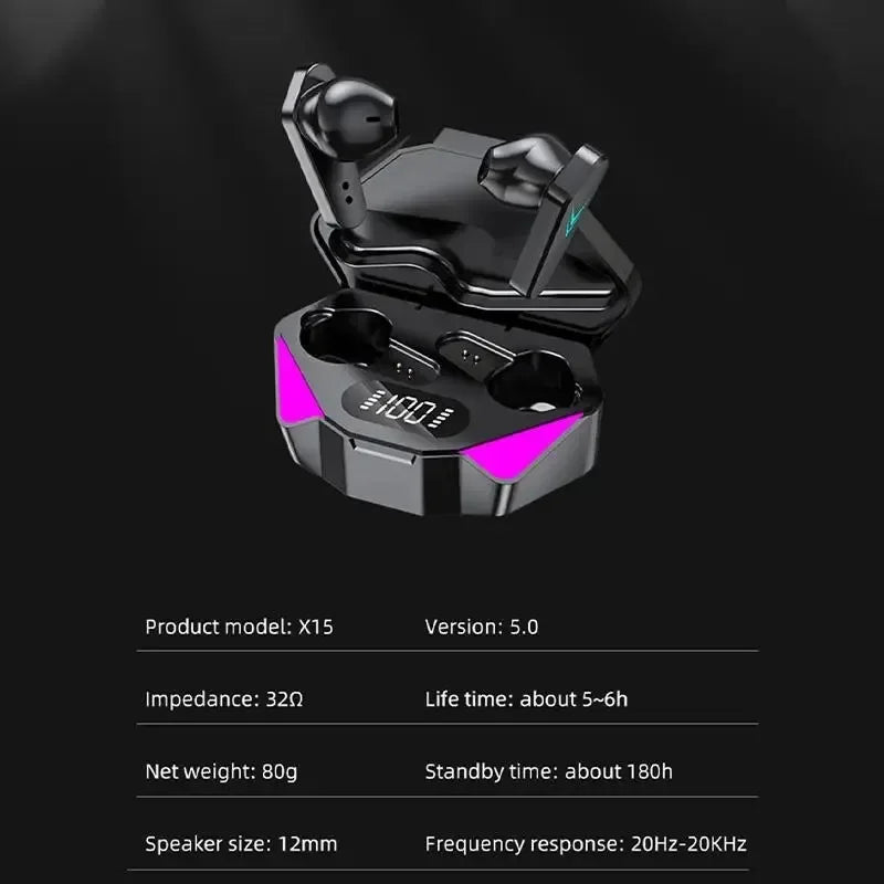 X15 Tws Wireless Bluetooth Earphone in Ear Headphones Blutooth Hearing Aids Sport Gamer Headset Phone