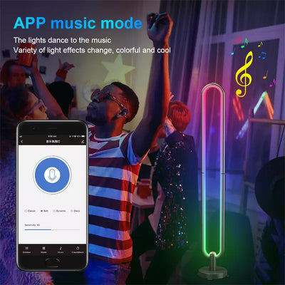 HIMOJO Tuya Nordic Minimalist Smart RGB Atmosphere Colorful Floor Lamp With Remote Control