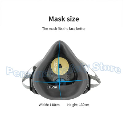 41in1 3700 Type Industrial Painting Spraying Respirator Safety Work Filter Dust Proof Full Face Gas Mask Formaldehyde Protection