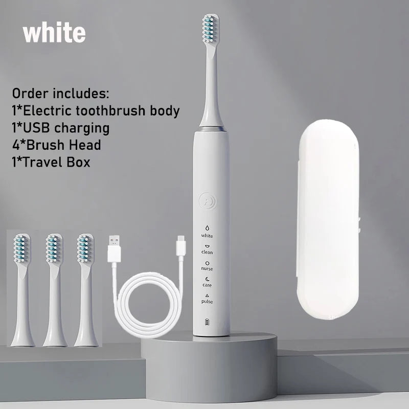 Sonic Electric Toothbrush Oral Care Whitening Clean Tooth Brush Rechargeable Automatic Powerful Timer Smart Toothbrush For Adult