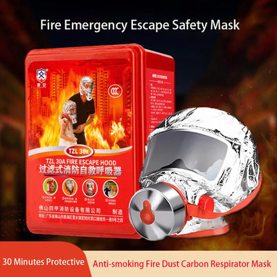 NEW Fire Emergency Escape Safety Mask 30 Minutes Protective Anti-smoking Fire Respirator Dust Carbon Respirator Mask Home Work