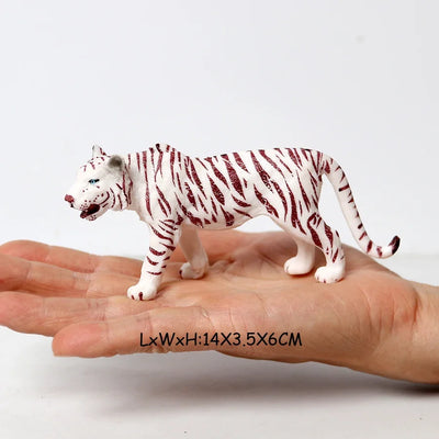 Realistic Jungle Animals Lions,Cheetah,panther,Toothed Tiger Model Figure Playset Educational Collections Toy Figurine for Kids
