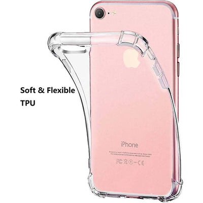 Original Case for iPhone SE 2020 SE 2022 7 8 Crystal Soft Transparent Shockproof Phone Cover for Apple iPhone SE 2016 Back Funda